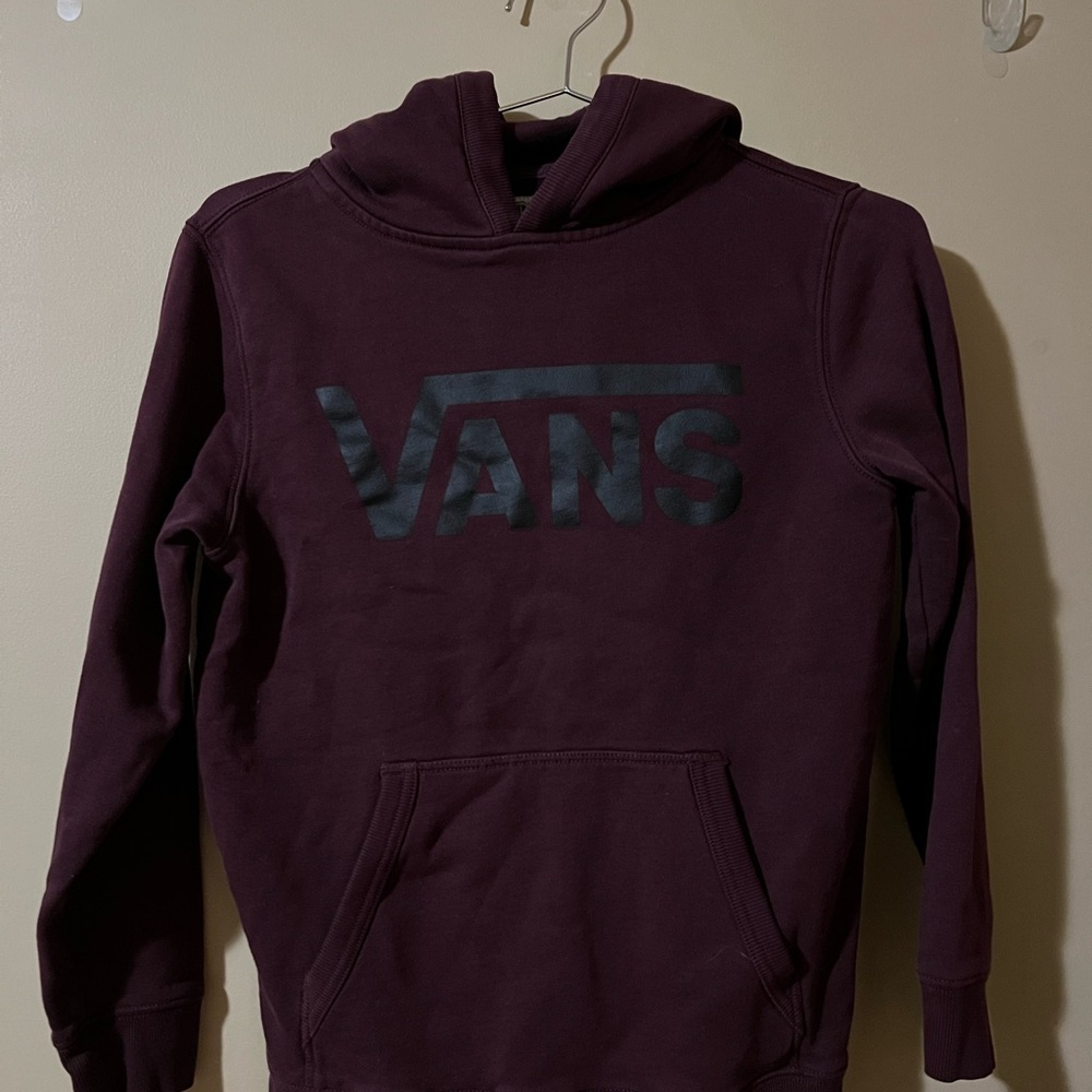 Vans Kids' Burgundy Hoodie with Black Logo
